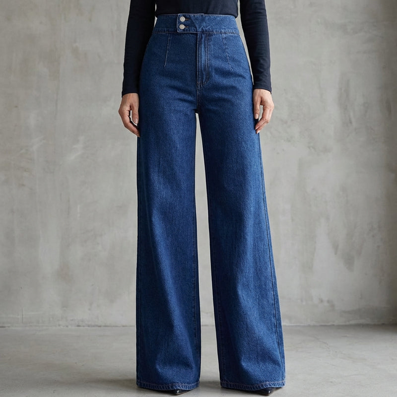 📢📢50 % Rabatt!! ⏰Damenjeans mit hoher Taille und weitem Bein