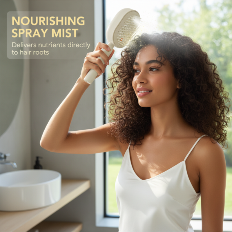 📢📢45% Rabatt  !!⏰ Nur für kurze Zeit ✨Elektrische Spray- und Massage-Haarbürste für sanfte Pflege 💆‍♀️🌿