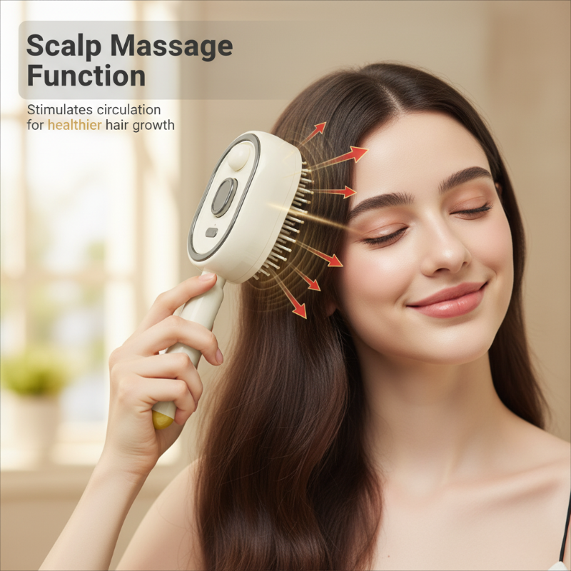 📢📢45% Rabatt  !!⏰ Nur für kurze Zeit ✨Elektrische Spray- und Massage-Haarbürste für sanfte Pflege 💆‍♀️🌿