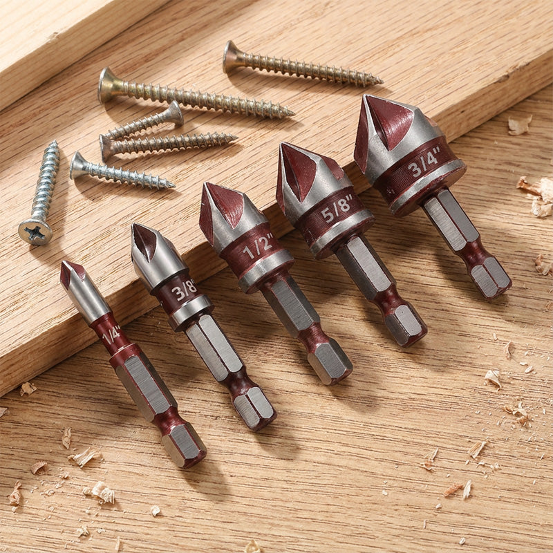🔩 KAUFE 2, ERHALTE 1 GRATIS! ⚙️ Senkbohrer-Set aus Hochkarbonstahl – Präzise Bohrungen für Holz/Metall, Langlebig & Schnellspannend 🛠️