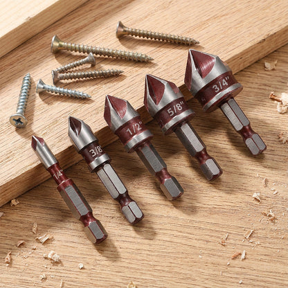 🔩 KAUFE 2, ERHALTE 1 GRATIS! ⚙️ Senkbohrer-Set aus Hochkarbonstahl – Präzise Bohrungen für Holz/Metall, Langlebig & Schnellspannend 🛠️
