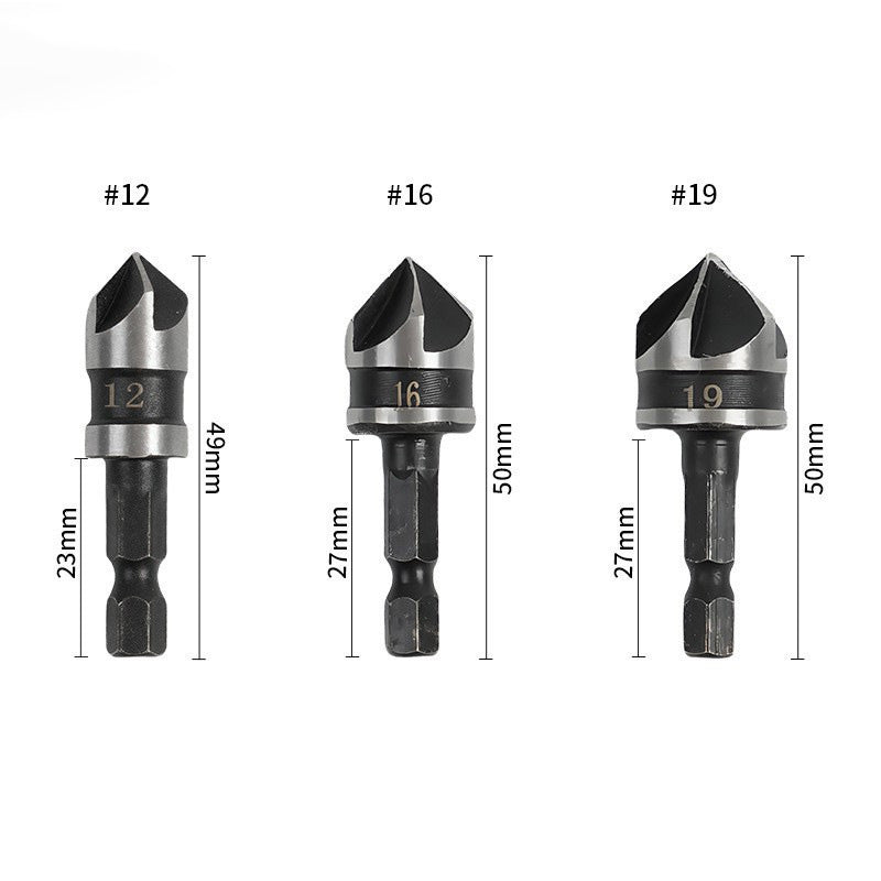 🔩 KAUFE 2, ERHALTE 1 GRATIS! ⚙️ Senkbohrer-Set aus Hochkarbonstahl – Präzise Bohrungen für Holz/Metall, Langlebig & Schnellspannend 🛠️