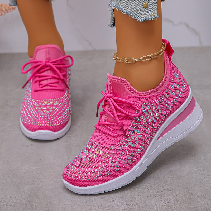 👟 53% RABATT! ✨ Atmungsaktive Sneaker aus Mesh mit Strassverzierung – Funkelndes Design, Leichte Belüftung & Rutschfeste Sohle 💎