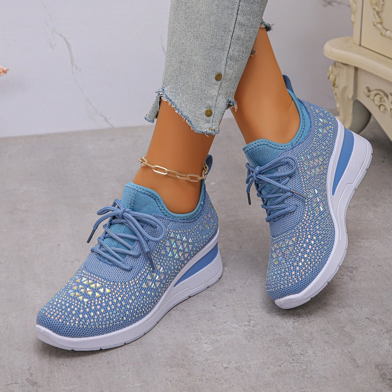 👟 53% RABATT! ✨ Atmungsaktive Sneaker aus Mesh mit Strassverzierung – Funkelndes Design, Leichte Belüftung & Rutschfeste Sohle 💎