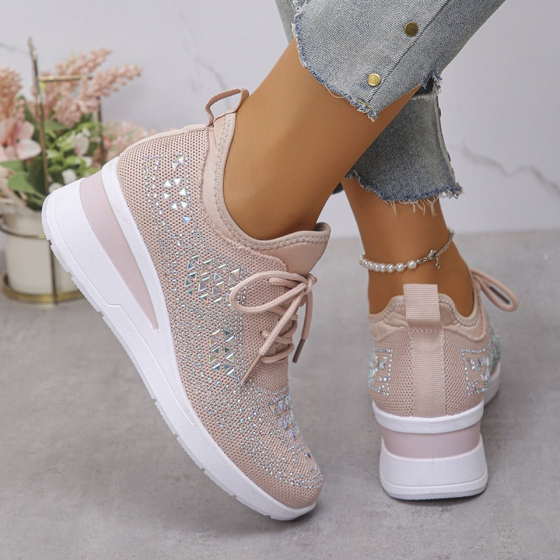 👟 53% RABATT! ✨ Atmungsaktive Sneaker aus Mesh mit Strassverzierung – Funkelndes Design, Leichte Belüftung & Rutschfeste Sohle 💎
