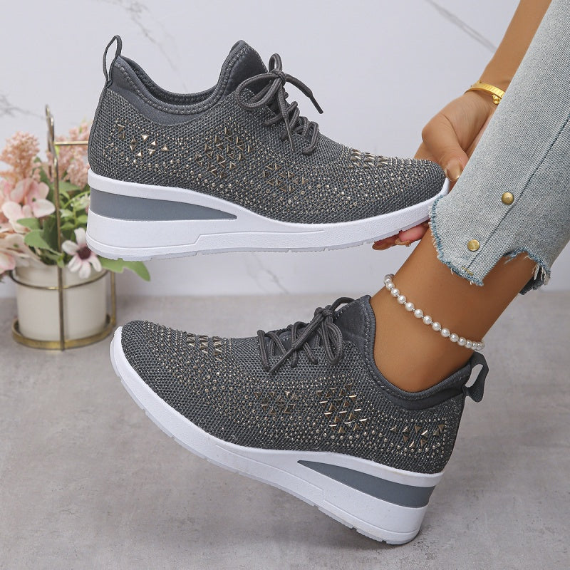 👟 53% RABATT! ✨ Atmungsaktive Sneaker aus Mesh mit Strassverzierung – Funkelndes Design, Leichte Belüftung & Rutschfeste Sohle 💎