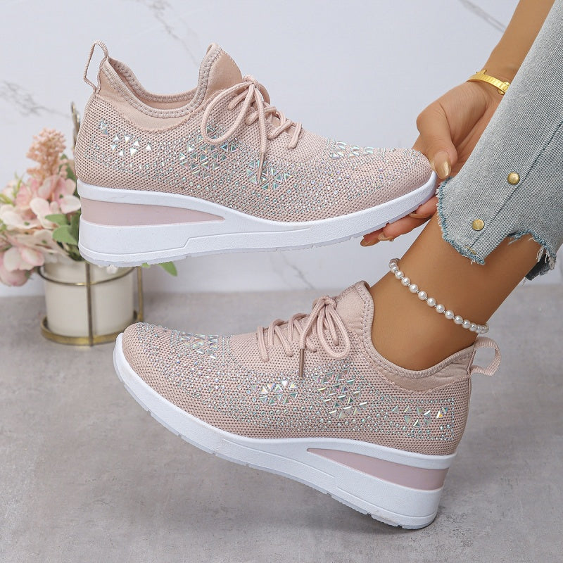 👟 53% RABATT! ✨ Atmungsaktive Sneaker aus Mesh mit Strassverzierung – Funkelndes Design, Leichte Belüftung & Rutschfeste Sohle 💎