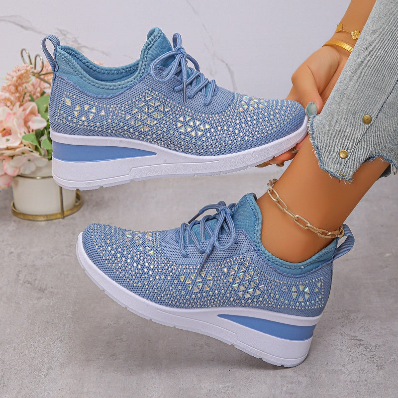 👟 53% RABATT! ✨ Atmungsaktive Sneaker aus Mesh mit Strassverzierung – Funkelndes Design, Leichte Belüftung & Rutschfeste Sohle 💎