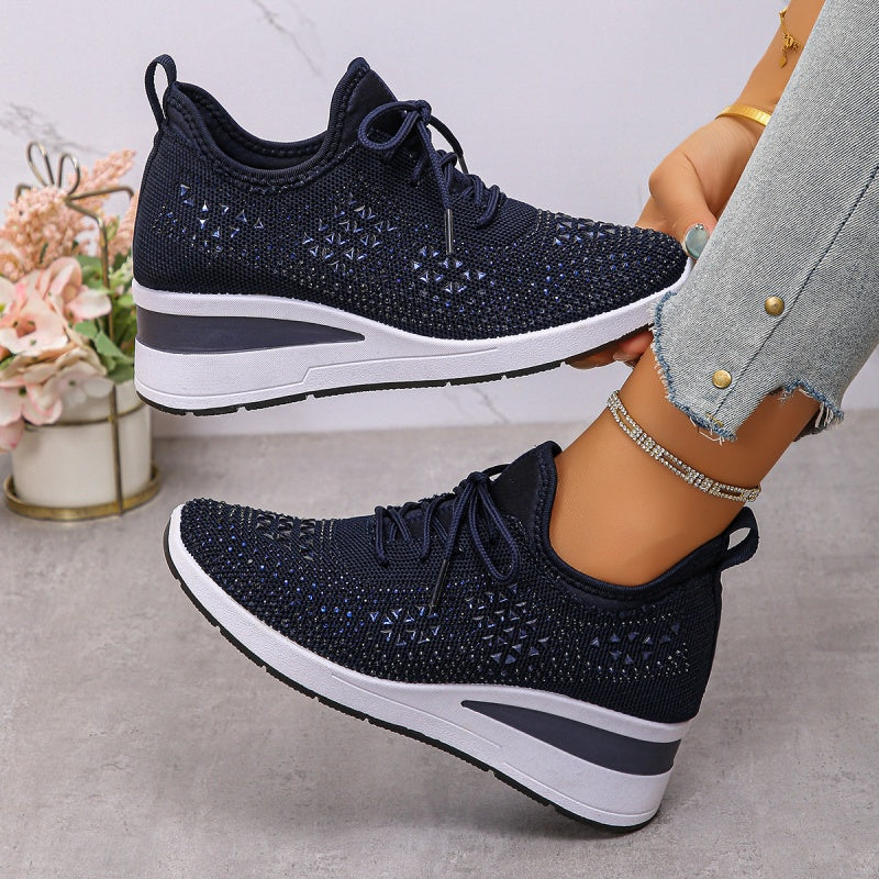 👟 53% RABATT! ✨ Atmungsaktive Sneaker aus Mesh mit Strassverzierung – Funkelndes Design, Leichte Belüftung & Rutschfeste Sohle 💎