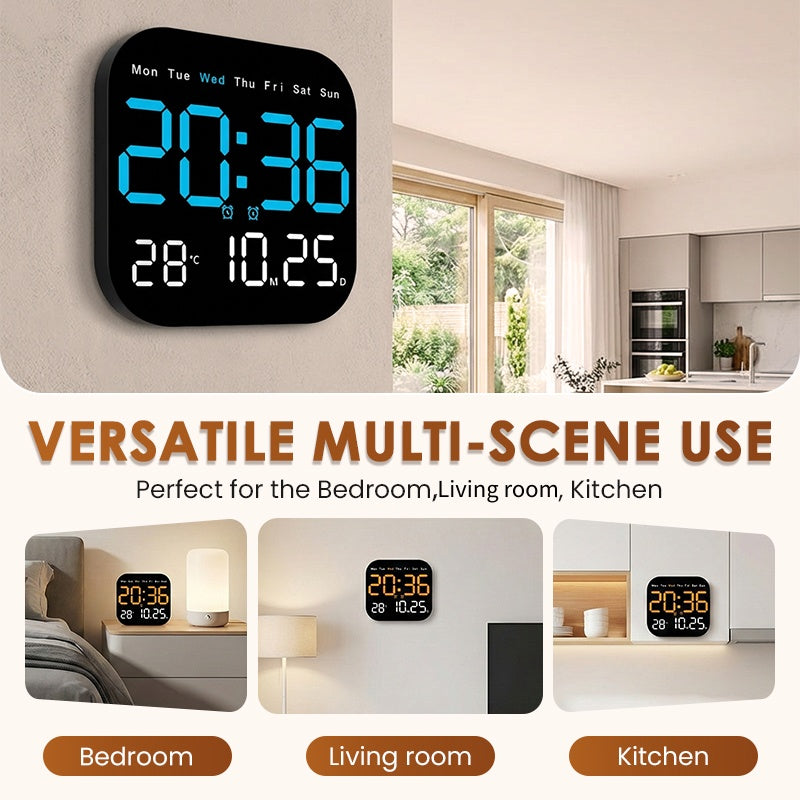 ⏰ 56% RABATT! 💎 Multifunktionaler Digitalwecker – Zeit, Datum, Temperatur & Fernbedienung – Ideal für Zuhause & Büro 🌡️