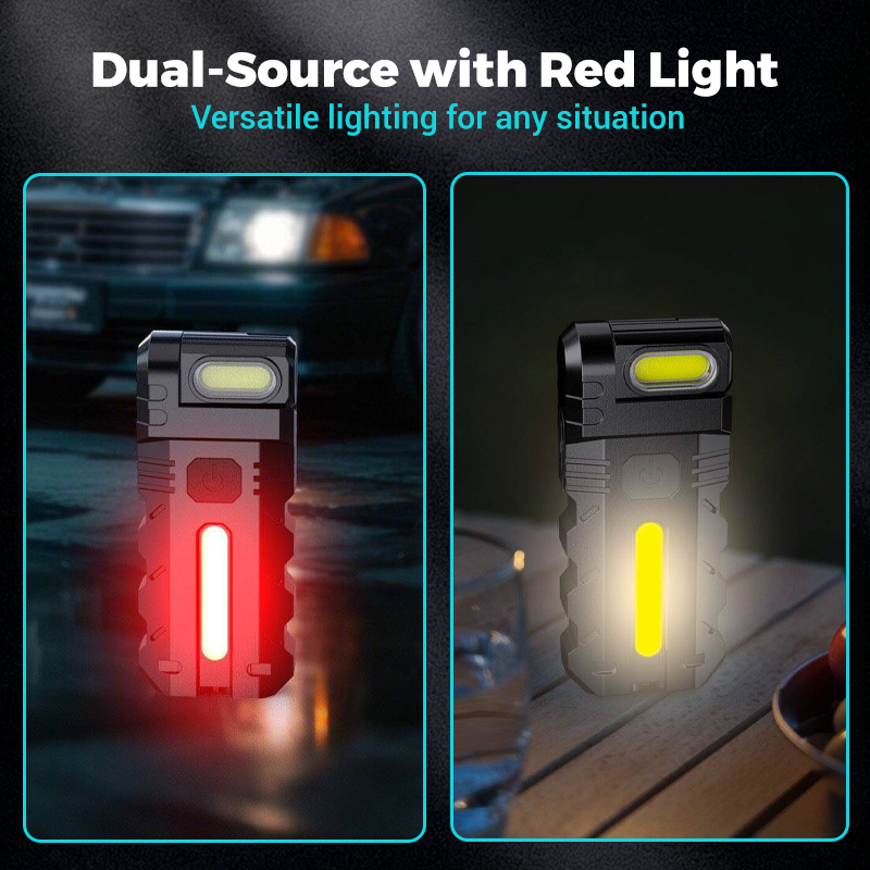 🔦 50% RABATT! 🧲 Mini LED Taschenlampe – Starke Leuchtkraft – Magnetischer Sockel, Seitenscheinwerfer & Ideal für Outdoor/Notfälle ⚡