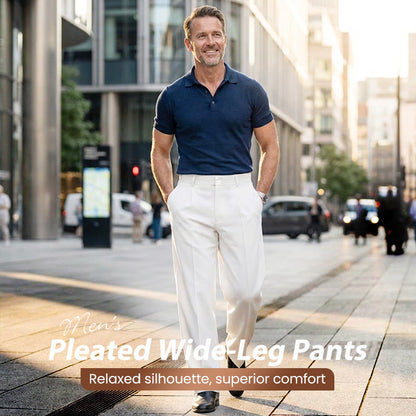 👖 56% RABATT! 💎 Lässige Herrenhose mit Bundfalte & Weitem Bein – Atmungsaktiv, Vielseitig & Funktionale Taschen 🌿