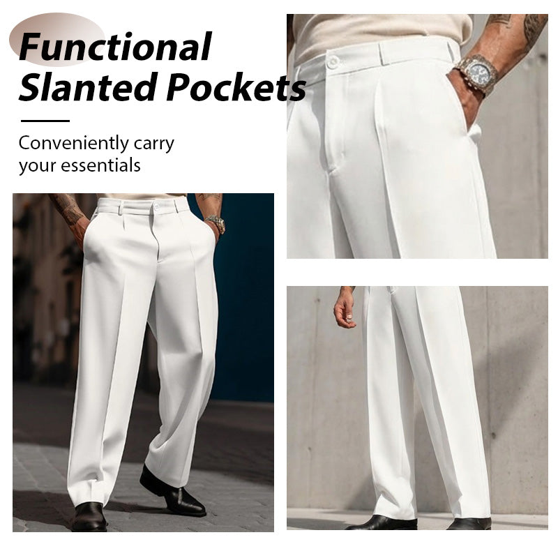 👖 56% RABATT! 💎 Lässige Herrenhose mit Bundfalte & Weitem Bein – Atmungsaktiv, Vielseitig & Funktionale Taschen 🌿