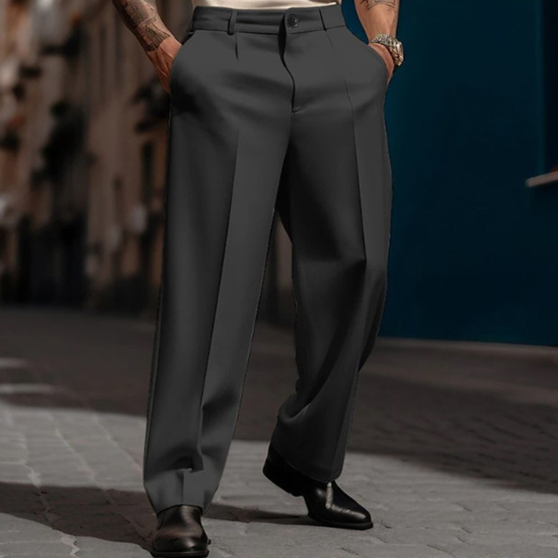 👖 56% RABATT! 💎 Lässige Herrenhose mit Bundfalte & Weitem Bein – Atmungsaktiv, Vielseitig & Funktionale Taschen 🌿