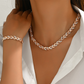 💎 60% RABATT! 💎 Verstellbares Halsketten- & Armband-Set im Blatt-Design mit Strass – Eleganz aus der Natur, Funkelglanz für jeden Anlass ✨🌿