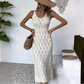 📢📢51% RABATT! ⏰2026 Neu eingetroffen Elegantes Kleid mit V-Ausschnitt & Pointelle-Strickmuster ✨