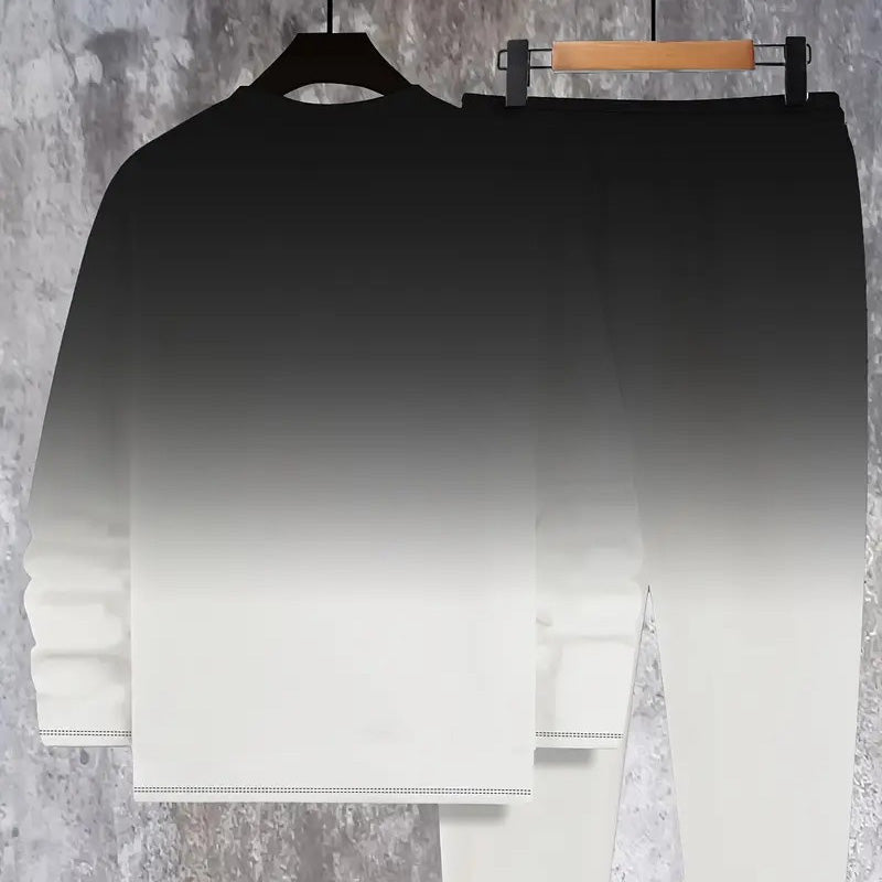 👕 56% RABATT! 🏃 Herren-Trainingsanzug – Farbverlauf-Design, Weich & Atmungsaktiv für Sport & Freizeit 🌬️