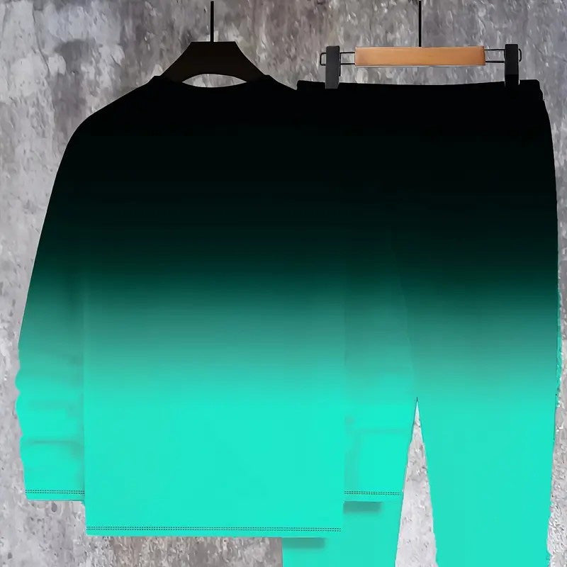 👕 56% RABATT! 🏃 Herren-Trainingsanzug – Farbverlauf-Design, Weich & Atmungsaktiv für Sport & Freizeit 🌬️