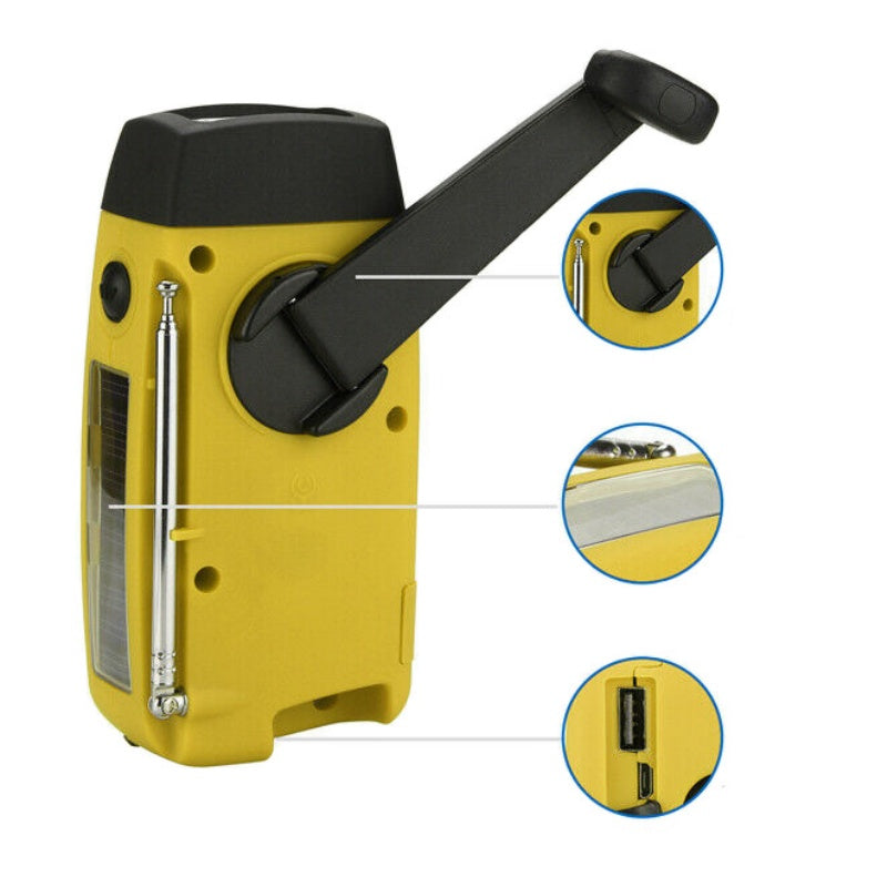 💎 50% RABATT! 💎 Multifunktionales Notfallradio mit Solarbetrieb – Handkurbel, LED-Taschenlampe, NOAA-Wetterempfang & Powerbank für Smartphones 🌞📻