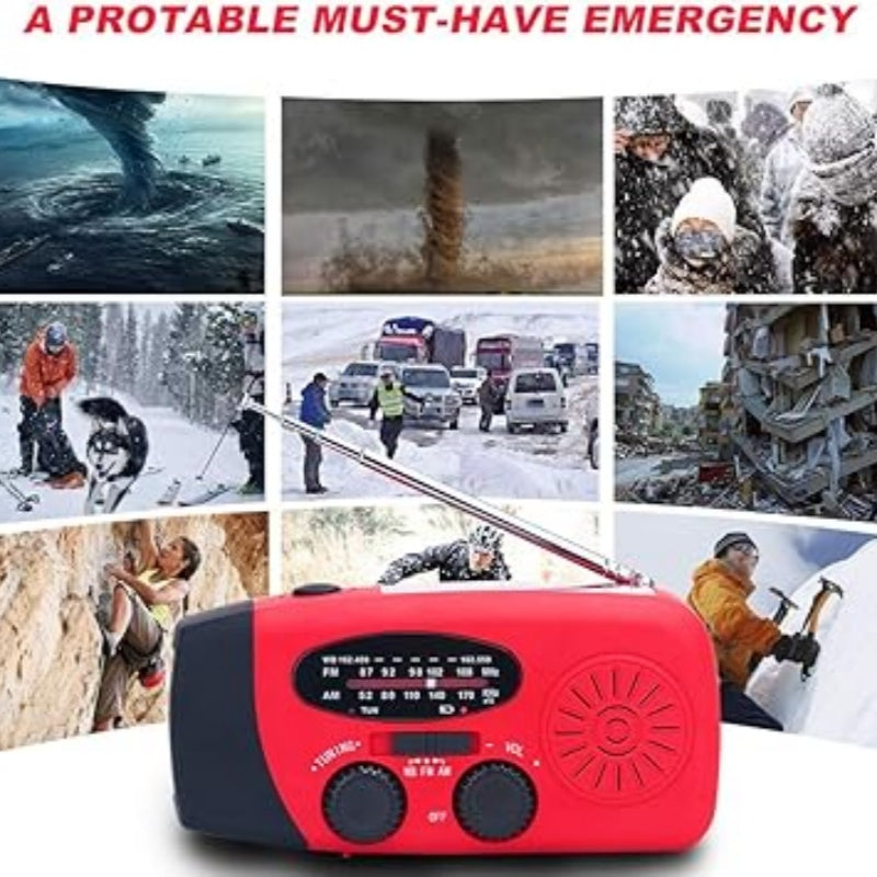 💎 50% RABATT! 💎 Multifunktionales Notfallradio mit Solarbetrieb – Handkurbel, LED-Taschenlampe, NOAA-Wetterempfang & Powerbank für Smartphones 🌞📻