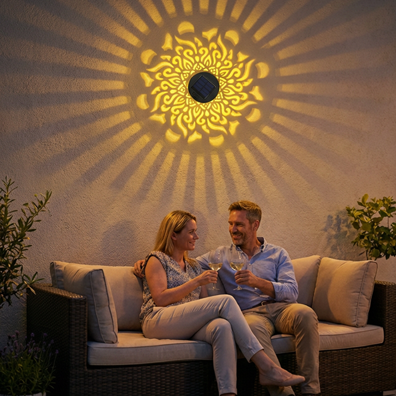 💎 50% RABATT! 💎 Solar-Mandalaleuchte für Garten & Terrasse – 2-in-1 Boden- & Wandleuchte mit Vintage-Projektion, IP65 & Rostfrei 🌿🌙
