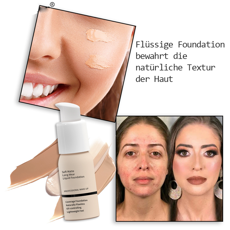 🌹Kaufen Sie 2 und erhalten Sie 1 gratis – 🔥Soft Matte Liquid Foundation