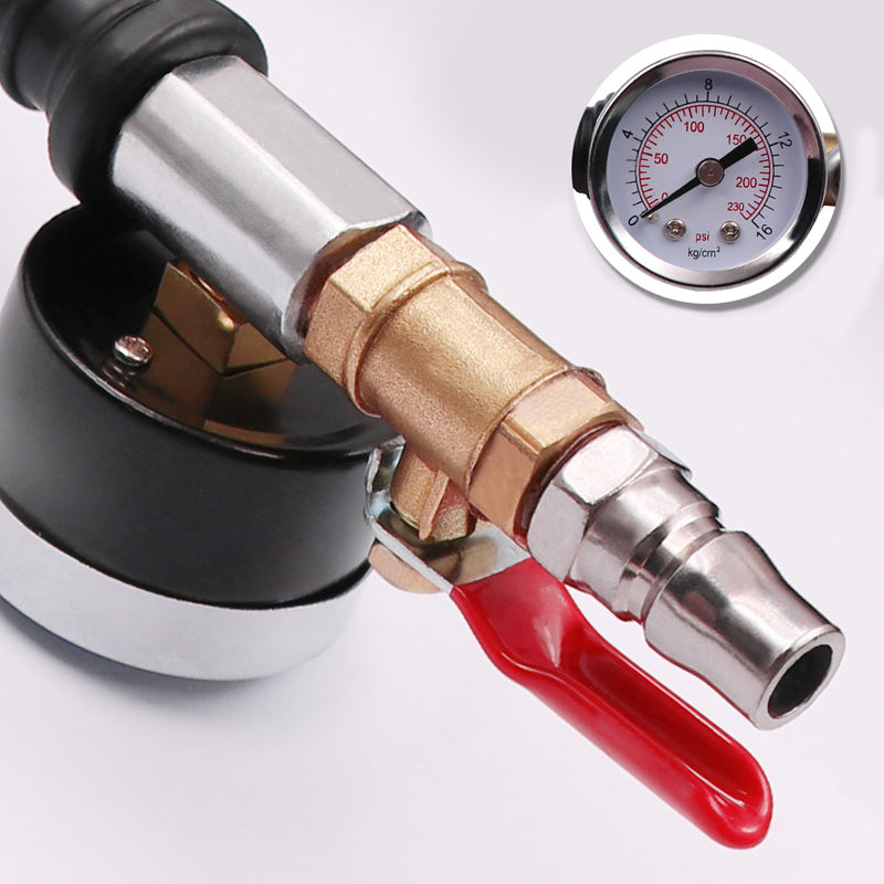 💎 -50% ANGEBOT! 💎 Hochleistungs-Reifenfüller: Mit Manometer & Doppelkopf für Auto & Moto