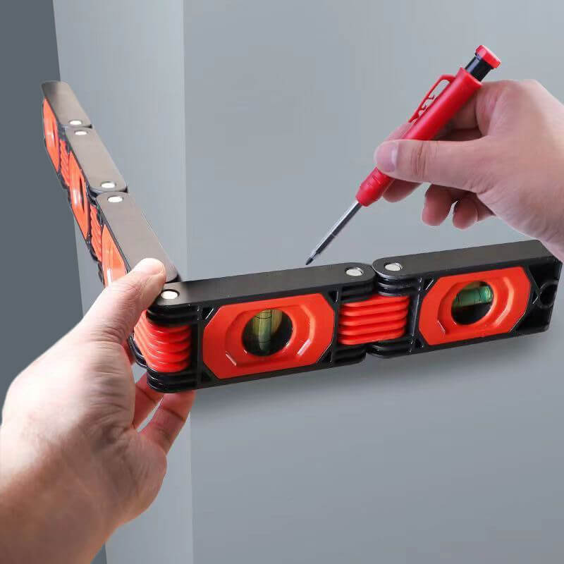 🌞Frühlingserwachen: 50% Rabatt!🛠️Klappbares 5-in-1 Wasserwaage-Lineal – Magnetisch, Präzise & Tragbar, Für Ecken, Treppen & Komplexe Messungen