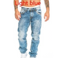 Kreative Stretch-Jeans für Herren, minimalistischer Stil, ideal für den Sommer, Emo-Stil