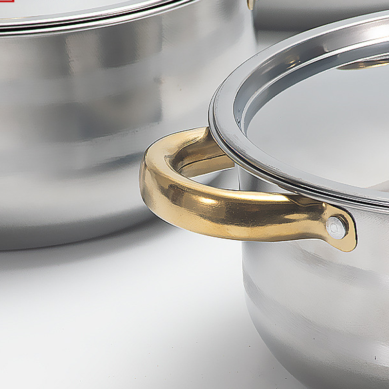 💎 -60% AUF 5-TEILIGES KOCHSET! 💎 Robuster Edelstahl, Glasdeckel & Elegante Gold-Akzente