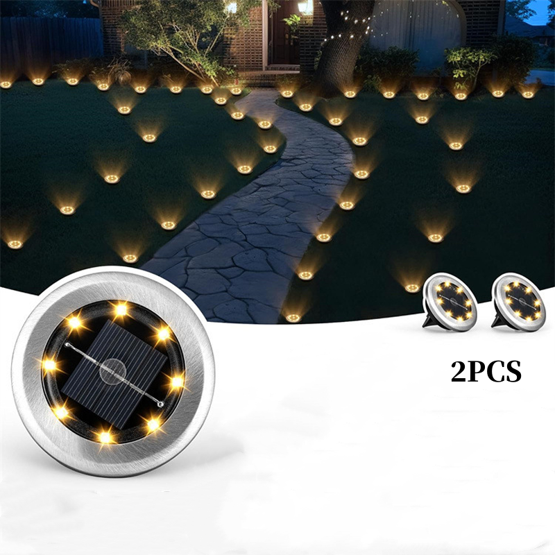 💎 -50% SOLAR-BODENLEUCHTEN (2-14 STÜCK)! 💎 Wasserdicht, Auto-Sensor & 10h Leuchtdauer für Garten & Wege