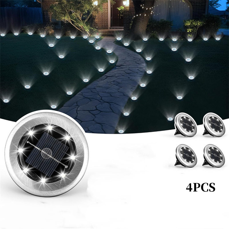 💎 -50% SOLAR-BODENLEUCHTEN (2-14 STÜCK)! 💎 Wasserdicht, Auto-Sensor & 10h Leuchtdauer für Garten & Wege