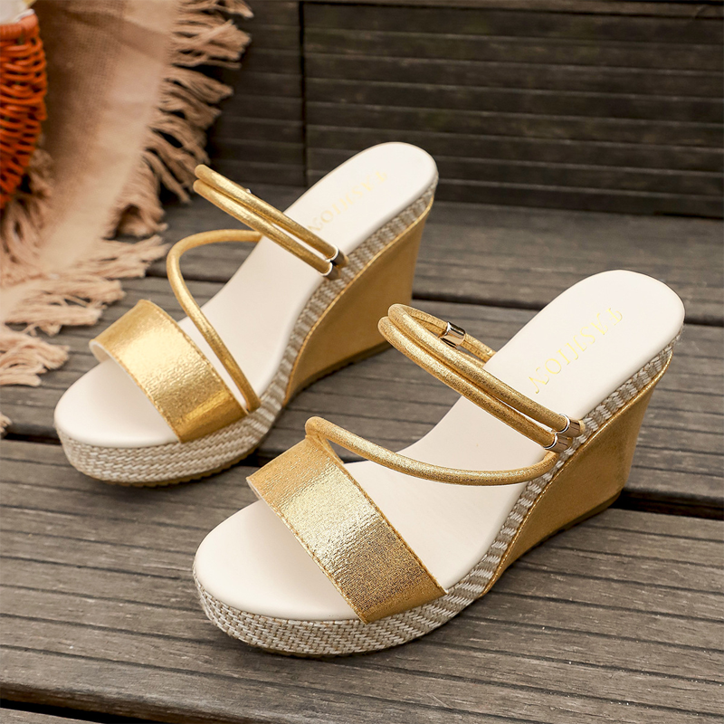 👠Damen-Sandalen mit Keilabsatz und hohen Absätzen