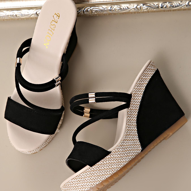 👠Damen-Sandalen mit Keilabsatz und hohen Absätzen