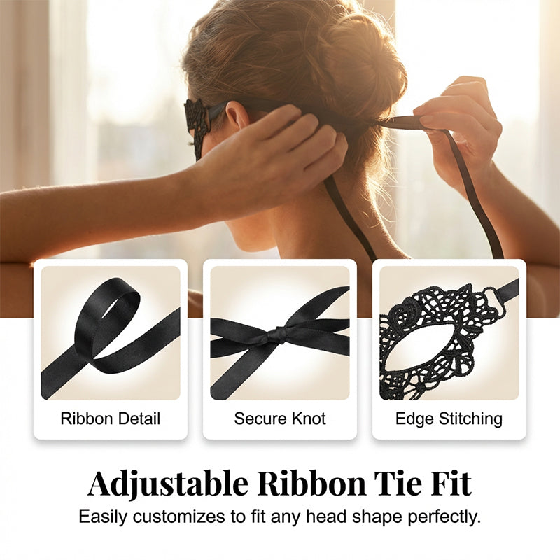 Spitzen-Maskenballmaske für elegante Partynächte
