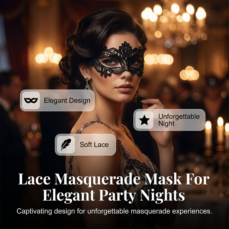 Spitzen-Maskenballmaske für elegante Partynächte