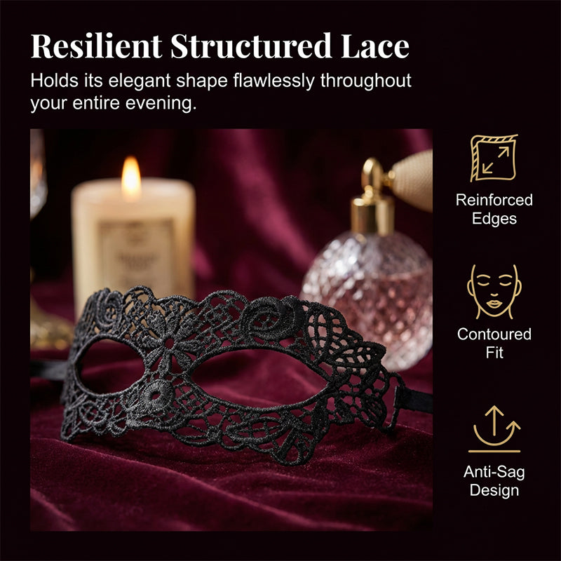 Spitzen-Maskenballmaske für elegante Partynächte