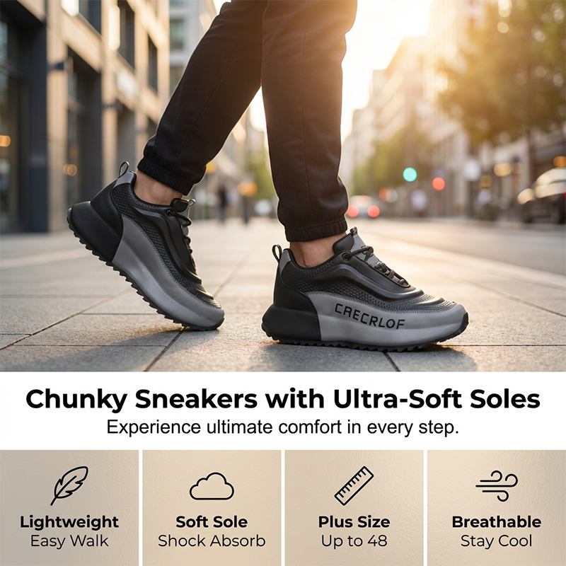 💎 -60% AUF DIE HERREN MODE-SNEAKER MIT DICKER SOHLE! 💎 Rutschfeste Sohle, Gedämpft & Modernes Layer-Design ✨