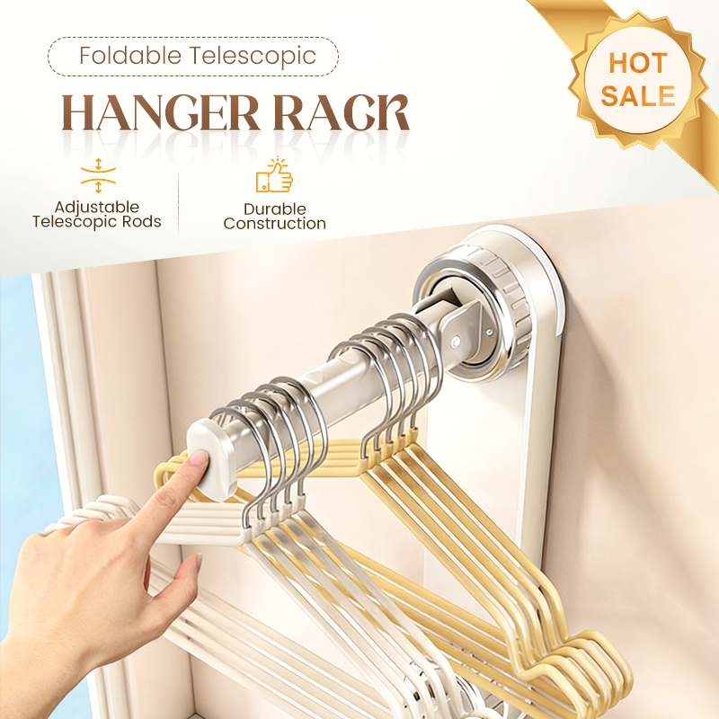 🛠️ Klappbarer teleskopischer Saugnapf-Wäscheständer – Platzsparend, stabil & einfach zu montieren – Ideal für kleine Wohnungen, Bad & Balkon ✨