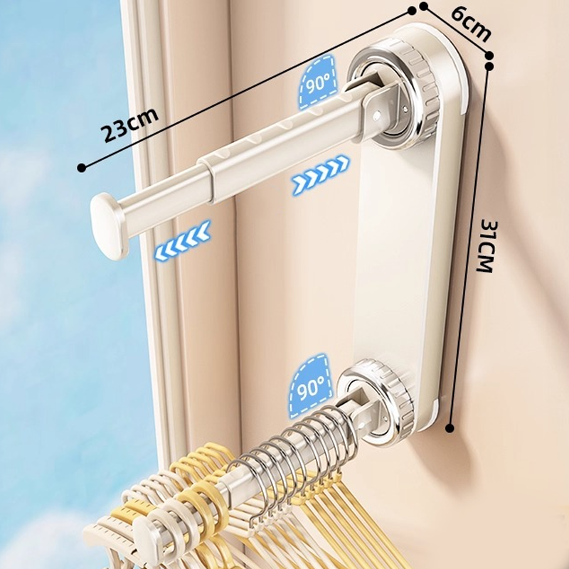 🛠️ Klappbarer teleskopischer Saugnapf-Wäscheständer – Platzsparend, stabil & einfach zu montieren – Ideal für kleine Wohnungen, Bad & Balkon ✨