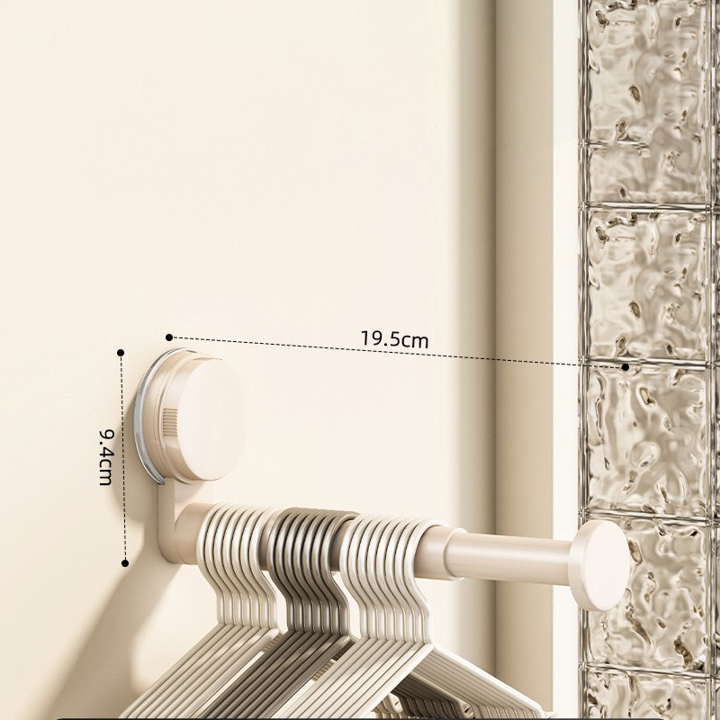 🛠️ Klappbarer teleskopischer Saugnapf-Wäscheständer – Platzsparend, stabil & einfach zu montieren – Ideal für kleine Wohnungen, Bad & Balkon ✨