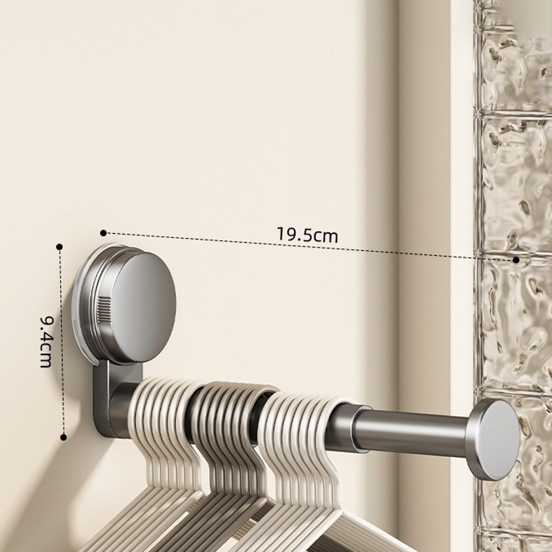 🛠️ Klappbarer teleskopischer Saugnapf-Wäscheständer – Platzsparend, stabil & einfach zu montieren – Ideal für kleine Wohnungen, Bad & Balkon ✨