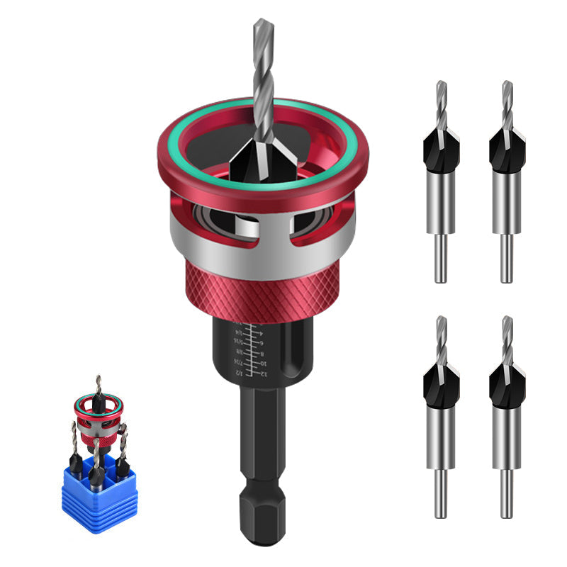 🔧 50% RABATT! 🪚 4-teiliges Holz-Senkbohrer-Set mit Tiefenanschlag – Präzises Bohren, Robuste Qualität & Ideal Für Holzarbeiten 🛠️