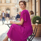 Elegantes Kleid mit Lagenlook und Flatterärmeln