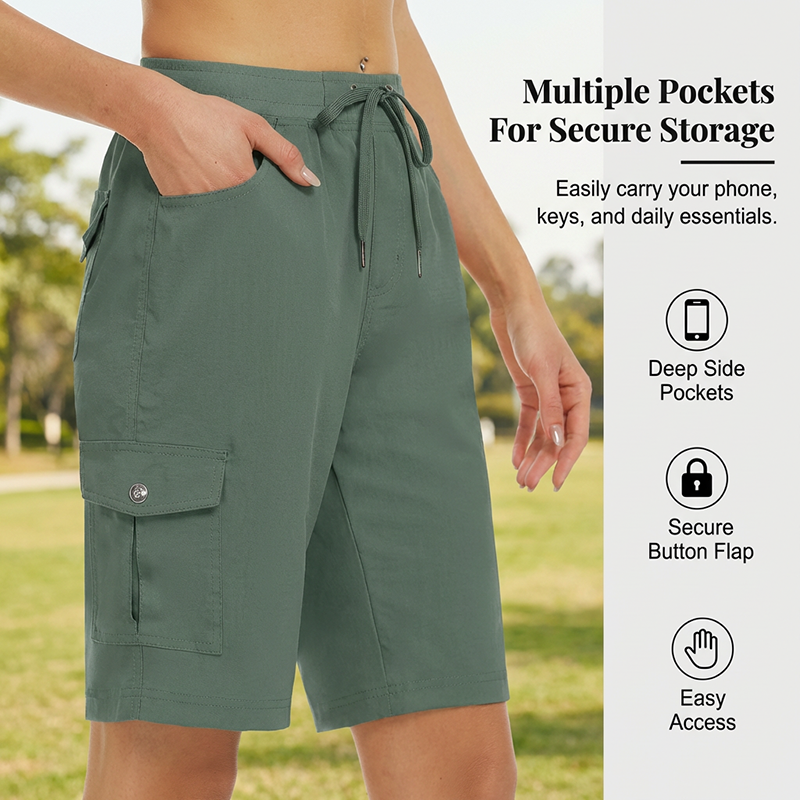 🩳 LIMITIERT 48% RABATT! ✨ Damen Cargo-Shorts – Schnelltrocknend, UPF 50+ & Praktische Taschen 🎒