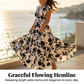 👗🌸 50% RABATT! Maxikleid mit Blumenmuster, V-Ausschnitt und geraffter Taille – Feminin, leicht & perfekt für Sommer, Strand & Urlaub ✨