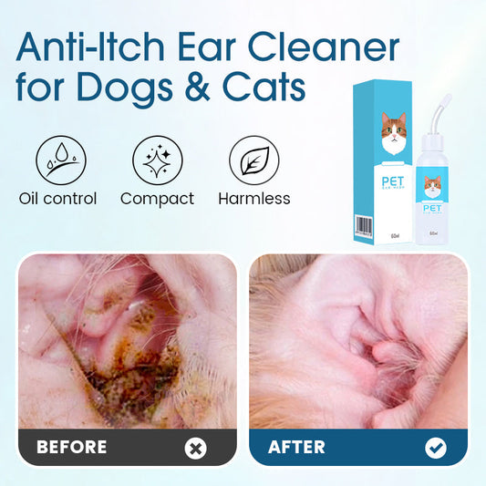 🐾👂 50% RABATT! Ohrenreiniger gegen Juckreiz für Hunde & Katzen – Sanft, entzündungshemmend & entfernt Ohrenschmalz – Für saubere, gesunde Ohren ✨
