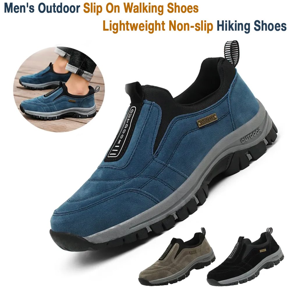 Rutschfeste, atmungsaktive Herren-Wanderschuhe – Haltungs-Korrektur, leichter Komfort & perfekt für Alltag/Ausflug 🚶‍♂️