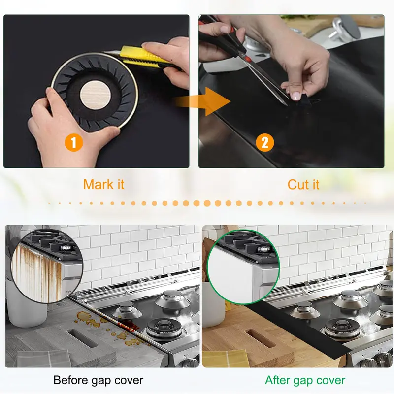 🍳 50% RABATT! 🧽 Wiederverwendbare Herdschutzmatten – Hitzebeständig, leicht zu reinigen & rutschfest – Perfekt für Gaskocher & saubere Küche ✨