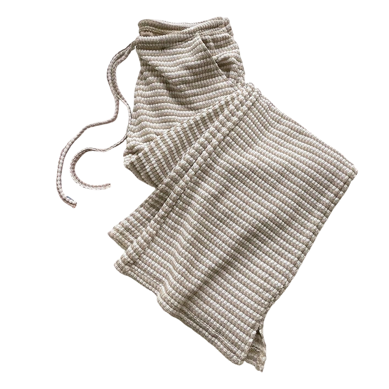 👖 50% RABATT! 🌸 Gestreifte Damenhose mit Kordelzug & weitem Bein – Bequeme Passform, leichter Stoff & perfekt für einen lässigen Look ☀️